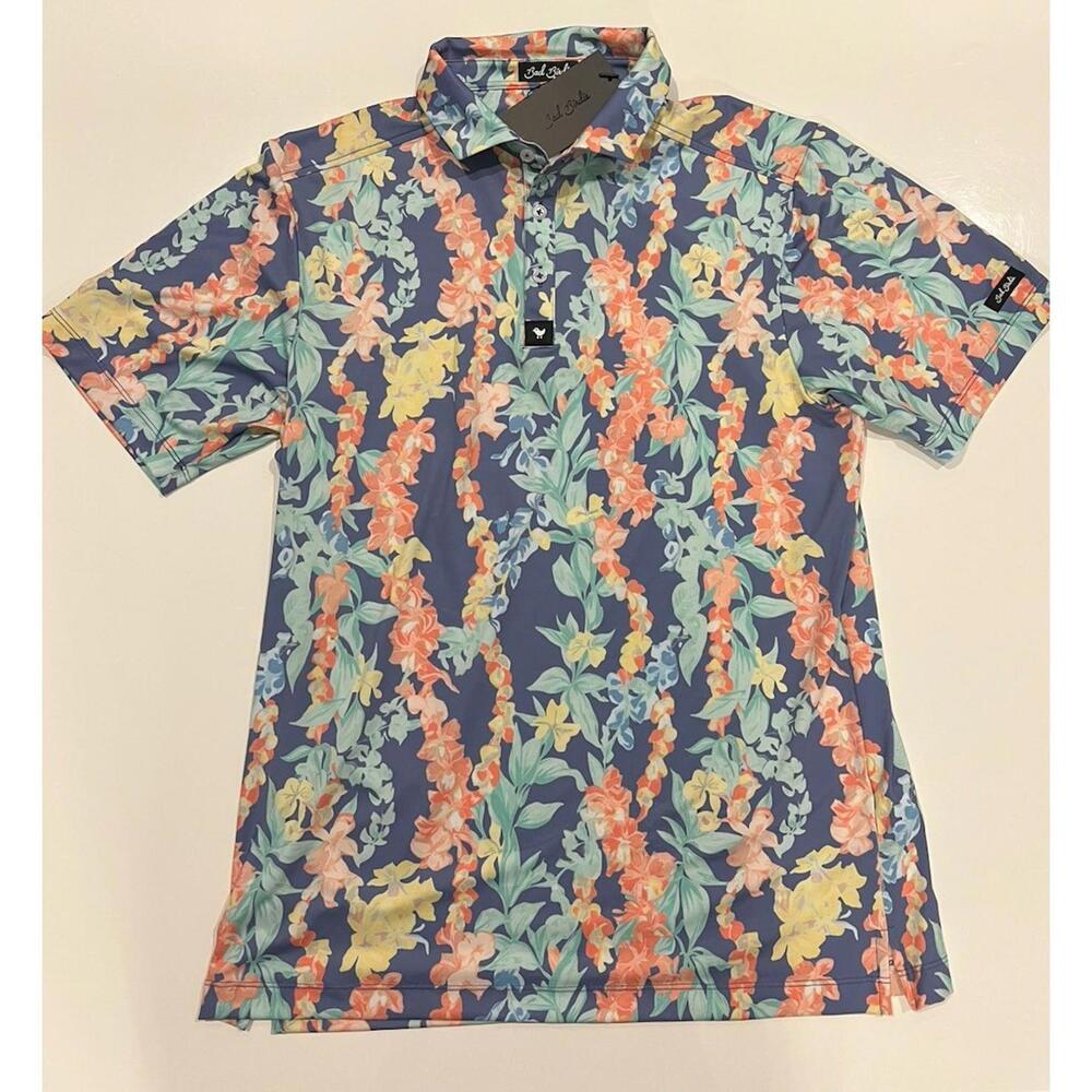 NWT Bad Birdie Core Lei'd Golf Polo Shirt Mens Large - Picture 4 of 4